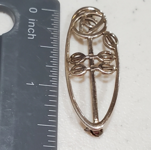 925 Sterling Silver Brooch Rose - Picture 6 of 6